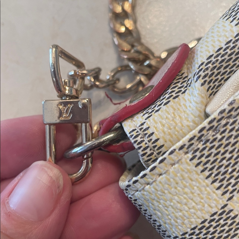 Checkered Designer Chain Bag - image 5